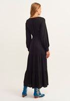 Women Black Tiered midi dress