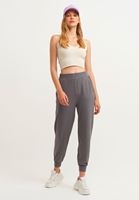 Jogger Pantolon ve Dikişsiz Crop Top Kombini