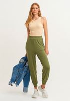 Women Green Soft Touch Jogger Pants