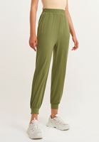 Women Green Soft Touch Jogger Pants