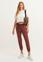 Bayan Kahverengi Yumuşak Dokulu Jogger Pantolon ( TENCEL™ )