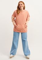 Bayan Pembe Pamuklu Oversize Sweatshirt