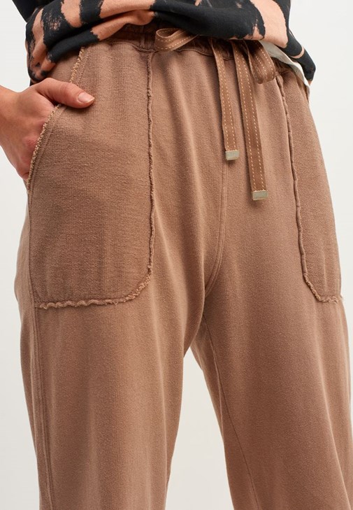Brown High-rise Wide-leg Pants Online Shopping | OXXOSHOP