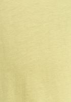 Bayan Sarı Biye Detaylı V-Neck Tişört