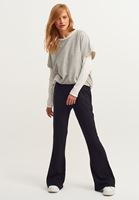 Women Black High-rise Flare Pants