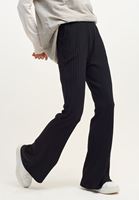 Women Black High-rise Flare Pants