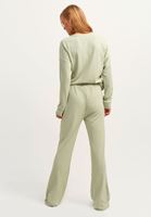 Women Green High-rise Flare Pants