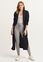 Bayan Siyah Oversize Maxi Hırka