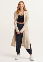 Bayan Krem Oversize Maxi Hırka