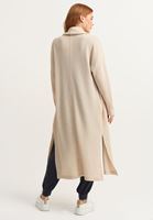 Bayan Krem Oversize Maxi Hırka