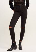 Bayan Siyah Cut-Out Detaylı Toparlayıcı Skinny
