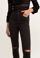 Bayan Siyah Cut-Out Detaylı Toparlayıcı Skinny