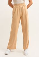 Bayan Bej Wide-Leg Pantolon