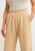 Bayan Bej Wide-Leg Pantolon