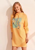 Women Yellow Artwork Detailed Sweat Dress