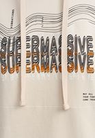 Bayan Açık Krem Artwork Baskılı Sweat Elbise