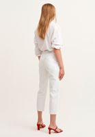 Bayan Beyaz Cut-Out Detaylı Slim-Fit Denim Pantolon ( TENCEL™ )