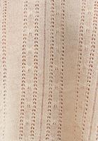 Bayan Krem V-Neck Ajurlu Crop Bluz