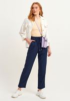 Püsküllü Triko top ve Slim-Fit Pantolon Kombini