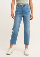 Bayan Mavi Straight-Fit Denim Pantolon