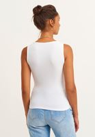 Bayan Beyaz V-Neck Atlet