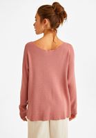 Bayan Pembe Cut-Out Omuz Detaylı Triko