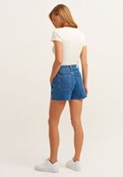 Bayan Mavi Pamuklu Denim Şort