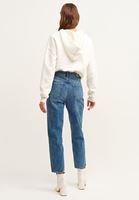 Women Blue Ultra High Rise Mom Jeans