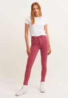 Bayan Pembe Push Up Etkili Skinny Pantolon ( MODAL )