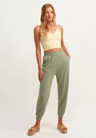 Bayan Sarı Dikişsiz Crop Top