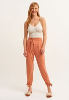 Bayan Açık Bej Dikişsiz Crop Top