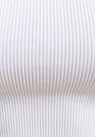 Bayan Beyaz Çapraz Askılı Seamless Crop Top