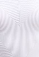 Bayan Beyaz Jakarlı Dikişsiz Crop Top