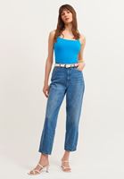 Bayan Mavi Askı Detaylı Tank Top
