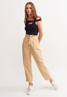 Bayan Siyah Cut Out Crop Top