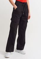 Bayan Siyah High-Rise Jogger Pantolon