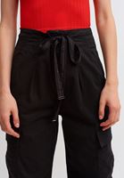 Bayan Siyah High-Rise Jogger Pantolon