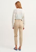 Bayan Bej Yüksek Bel Straight-Fit Pantolon