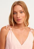 Women Pink Double-Breasted Midi Dress