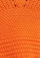Bayan Turuncu Püsküllü Crop Triko top