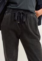 Women Black Black Denim Jogger Pants