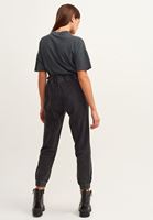 Women Black Black Denim Jogger Pants