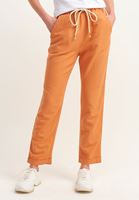 Women Orange Casual Soft Textured Trousers