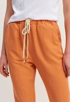 Women Orange Casual Soft Textured Trousers