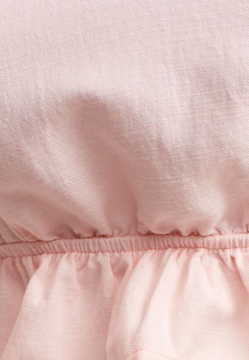 Beli Büzgülü Crop ve Volanlı Mini Etek Kombini