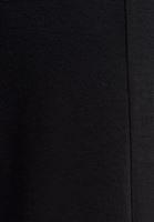 Bayan Siyah Kuşaklı ve Volanlı Wide-Leg Pantolon