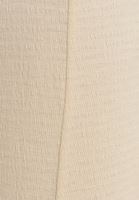 Bayan Açık Bej Kuşaklı ve Volanlı Wide-Leg Pantolon