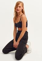 Women Black Buckle Seamless Bra