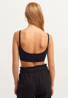 Women Black Buckle Seamless Bra