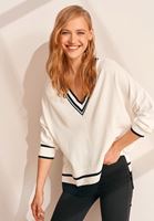 Bayan Çok Renkli Oversize V-Neck Triko
